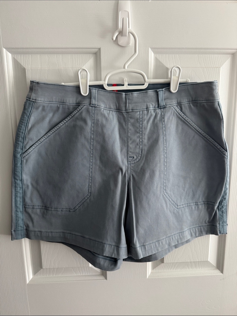 SPANX Slate Blue High-Rise Utility Bermuda Shorts